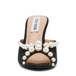 Steve Madden ROMANCE BLACK SATIN -Steve Madden Store STEVEMADDEN SHOES ROMANCE BLACKSATIN FRONT SMECOMM
