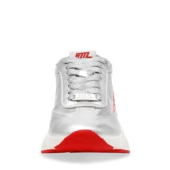 Steve Madden SETBACK SILVER RED -Steve Madden Store STEVEMADDEN SHOES SETBACK SILVERRED FRONT