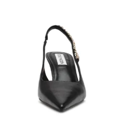 Steve Madden STEFIE BLACK LEATHER -Steve Madden Store STEVEMADDEN SHOES STEFIE BLACKLEATHER FRONT SMECOMM