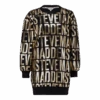NTOMZ BLACK GOLD OVERISZED SWEAT DRESS -Steve Madden Store STEVEMADENJANUARY20251