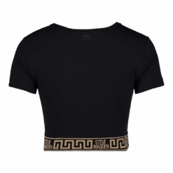 BILLIE BLACK GYM CROP -Steve Madden Store nosku TOP BLACK 02 GOLD