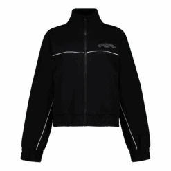 NATALIE BLACK OVERSIZED ZIP THROUGH SCUBA SWEAT